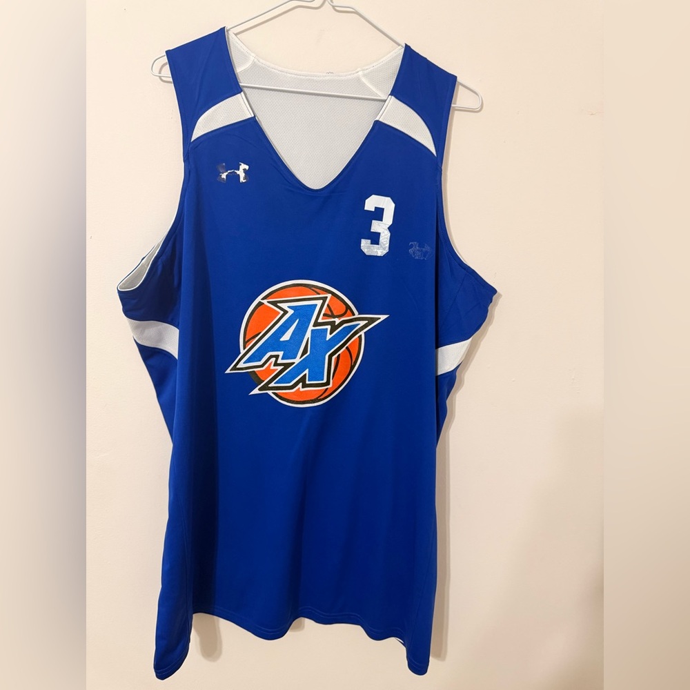 Blue Basketball Jersey with Logo